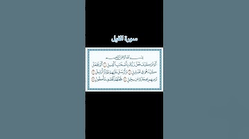 سورة الفيل #القرآن_الكريم