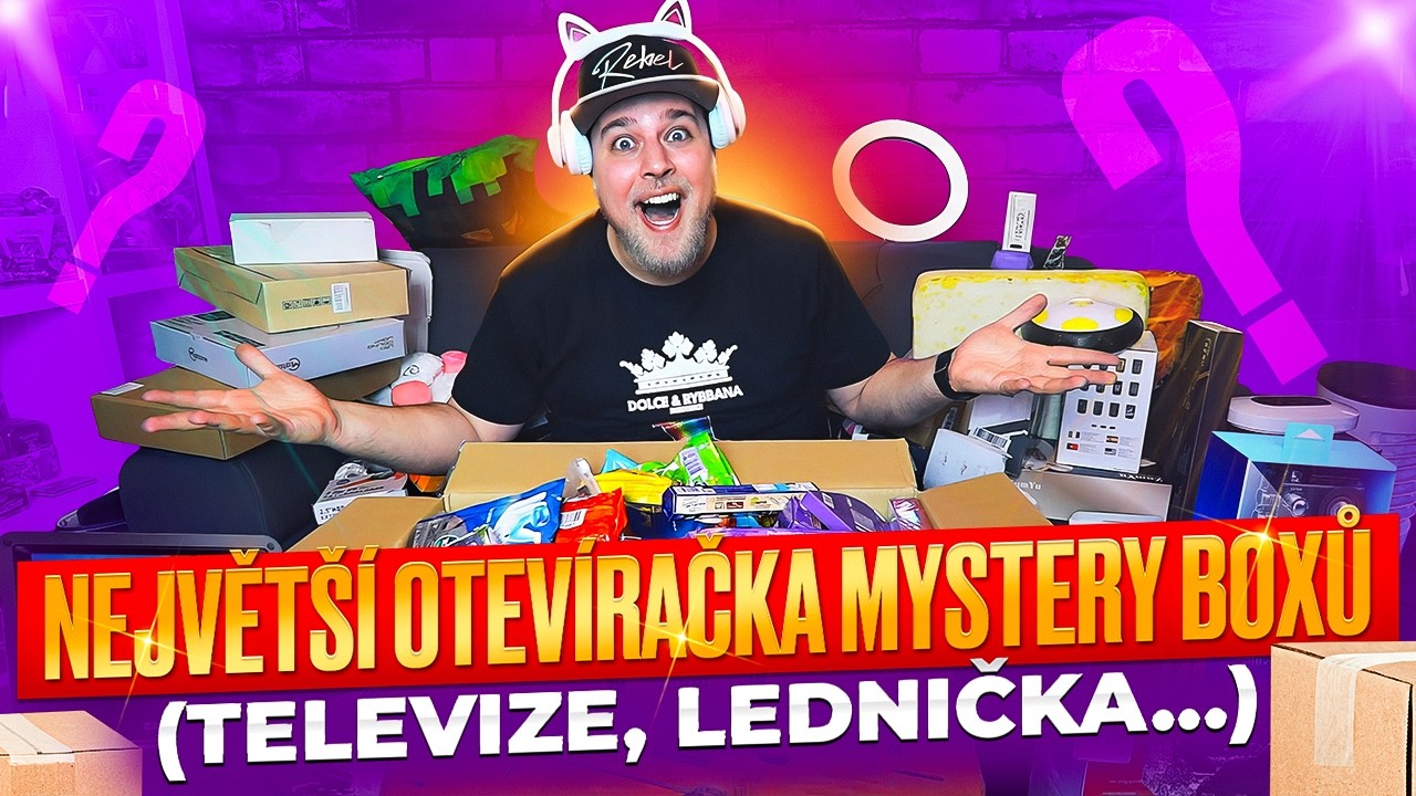 OTEVÍRÁM PŘES 100 KG MYSTERY BOXŮ - TELEVIZE, LEDNIČKA...