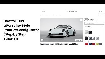 How to Build a Porsche Car Configurator | No-Code Product Configurator Demo