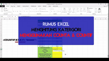 RUMUS EXCEL -  MENGHITUNG PER KATEGORI KRITERIA MENGGUNAKAN FUNGSI COUNTA & COUNTIF