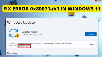 Fix Windows 11 Update Error Code 0x80071AB1 (Solved)