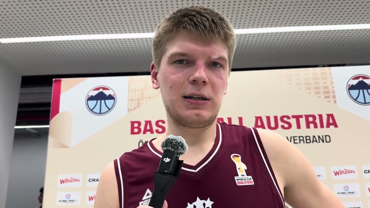 Kārlis Šiliņš pēc uzvaras PK kvalifikācijā pār Austriju: Ar katru spēli paliks labāk un labāk