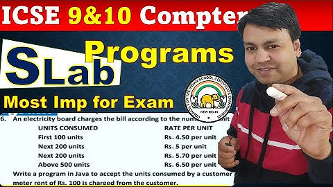 If else Slab Based Program in Java | ICSE Class 9 & 10 | Electricity Bill | YP Computer Classes