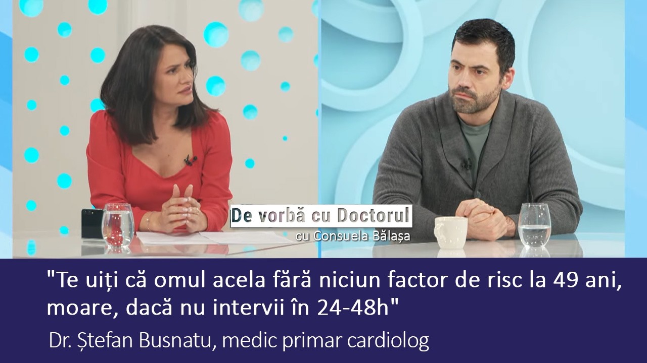 ROMÂNII FAC INFARCT LA VÂRSTE MAI MICI DECÂT MEDIA EUROPEANĂ - DR. ȘTEFAN BUSNATU