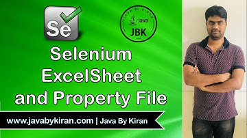 Selenium Excel Sheet And Prop File-By Kiran Sir-JAVA By Kiran,Pune