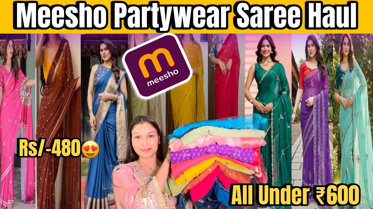 Meesho Partywear Saree Haul | @Seema maurya