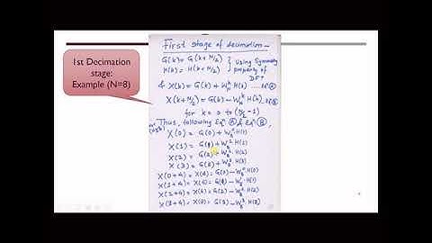 3. DIT FFT- 1st Stage Decimation