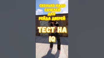 ТЕСТ НА IQ сколько надо САЧЕЛЕЙ Для рейда ДВЕРЕЙ в игре RUST / РАСТ #rust #раст #shorts #IQ #шортс