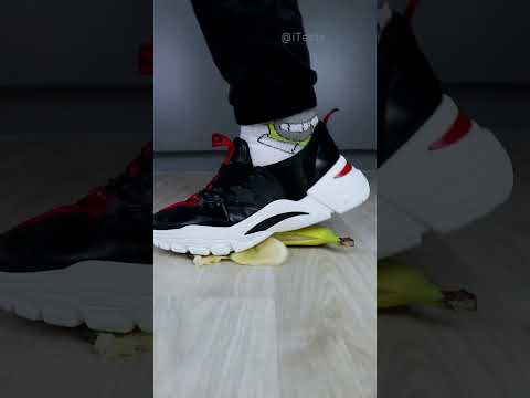 Sneakers vs Banana, asmr video #shorts