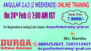 Angular 2, 4, 5 (2 Weekends) Online Training in DURGASOFT screenshot 4