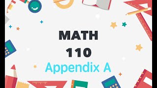 مذكرات طالب Math110) Appendix A)