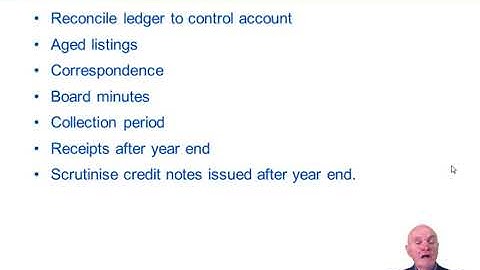 Trade Receivables - ACCA Audit and Assurance (AA)
