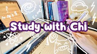 Study with me: Late night study Atomic Physics, 30 min focused, bonfire + lofi, ASMR iPad writing
