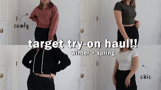 TARGET TRY-ON HAUL | 2021 winter + spring target clothing haul!!