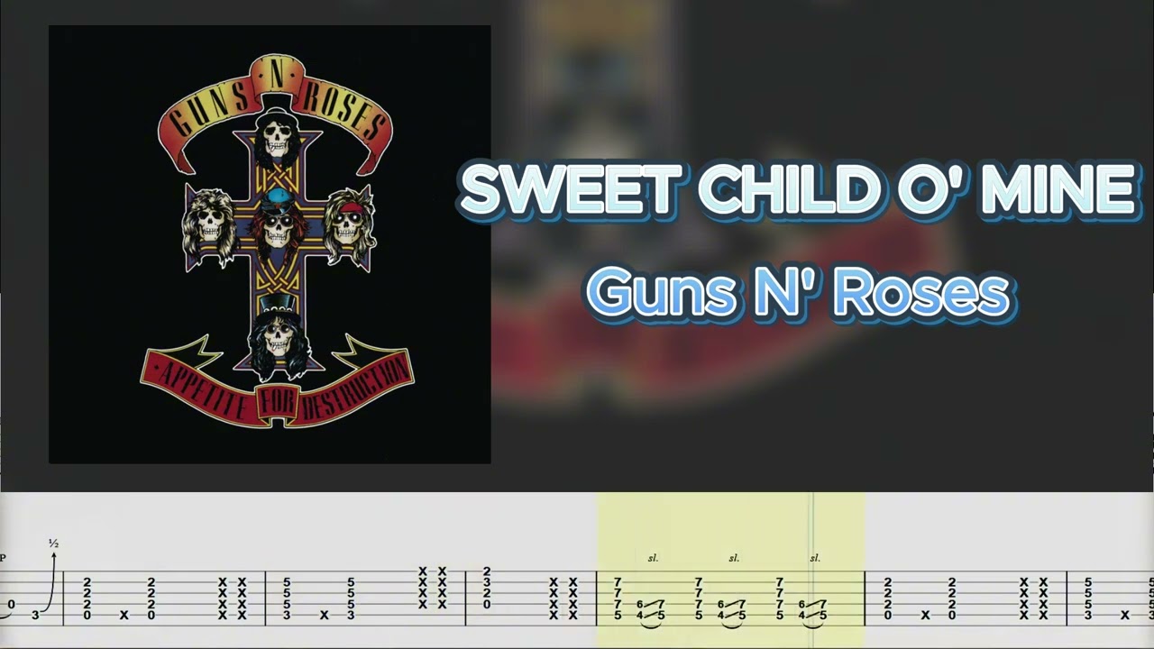 Guns N' Roses - Sweet Child O' Mine (Guitar Backing Track and Tab)