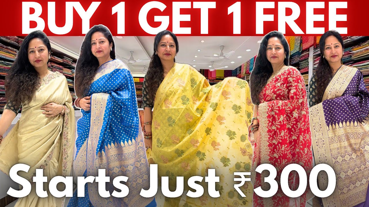 *Festive Sarees Starts Just ₹300?*😱 | बांधनी, पैठणी, बनारसी, etc | Saree Draping |Mumbai's Shopping 