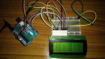 Connect 20X4 Display To Arduino