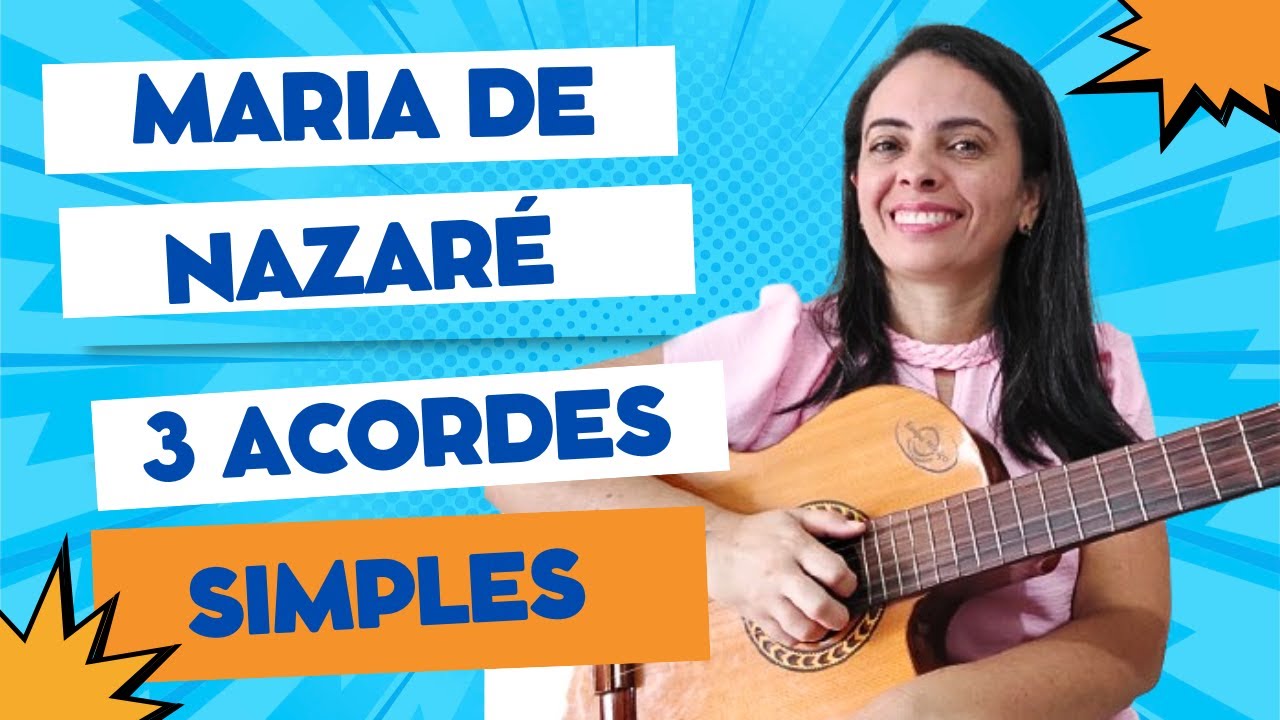 Como tocar Maria de Nazaré (3 ACORDES SIMPLES - ViOlÃo InIcIAnTeS)