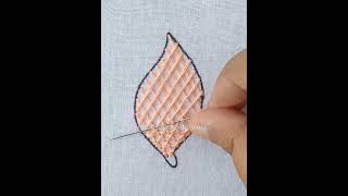 Bordado Fantasia Flor Paso a Paso para Hojas Prtalos basic hand embroidery  leaf design doodles