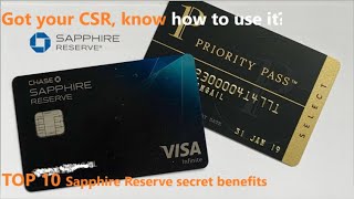 TOP 10 Chase Sapphire Reserve secret benefits - Chase UR points - Chase credit cards