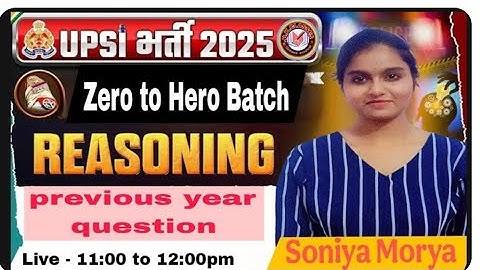 BK CLASSES || zero to hero batch || Reasoning by soniya maurya ||