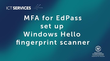 MFA for EdPass - Set up Windows Hello fingerprint scanner