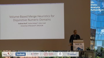SAS2018 - Volume-Based Merge Heuristics for Disjunctive Numeric Domains (by Andrew Ruef)