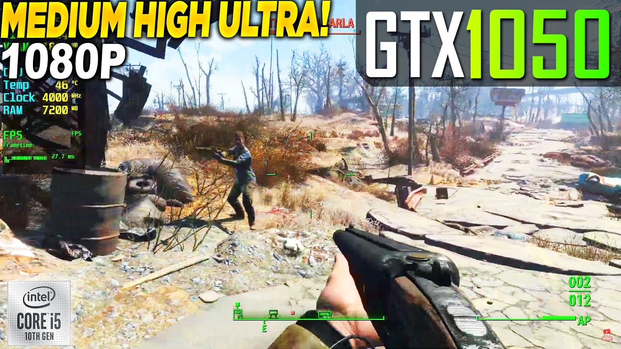 Fallout 4 GTX 1050 - 1080p Medium, High, Ultra,