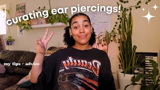 how to curate your piercings! | how i styled my ears ✨