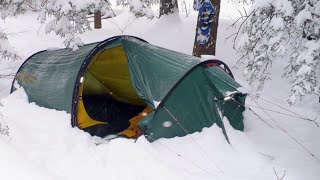 EXTREME Winter Snow Storm Camping -36° Solo Camping 4 Days | Snowstorm & HOT TENT