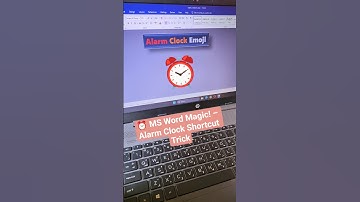 ✅ #4k Alarm Clock ⏰ MS Word Shortcut Trick | Create Clock in Word using Alt+X #shorts