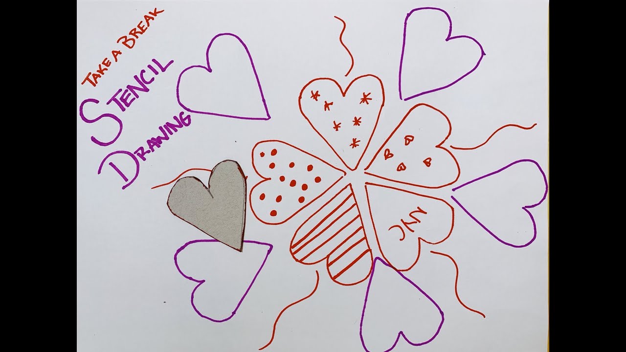 Week 7 - Take a Homework Break with this Easy Stencil Drawing - YouTube
