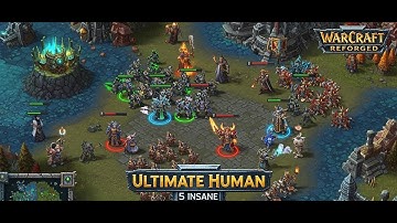 1 (Human) vs 5 Insane Computers (All Night Elf) | Warcraft 3 Reforged