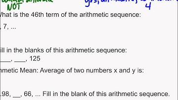 Algebra 2 Chapter 9 Section 2 Arithmetic Sequences