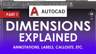DIMENSIONS and ANNOTATIONS In AutoCAD 2023 (Part 1)