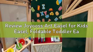 Review Joyooss Art Easel for Kids Easel, Foldable Toddler Easel for Painting Double Sided Whiteboard