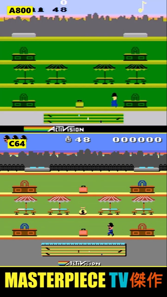 Keystone Kapers (Level 1) 👮 | Graphics Comparison (Atari 8-bit vs