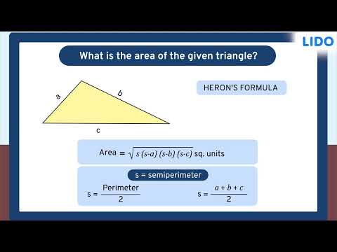 Area of triangle using Heron's formula | Area and Perimeter of Plane Figures |  Class 9th Math ICSE