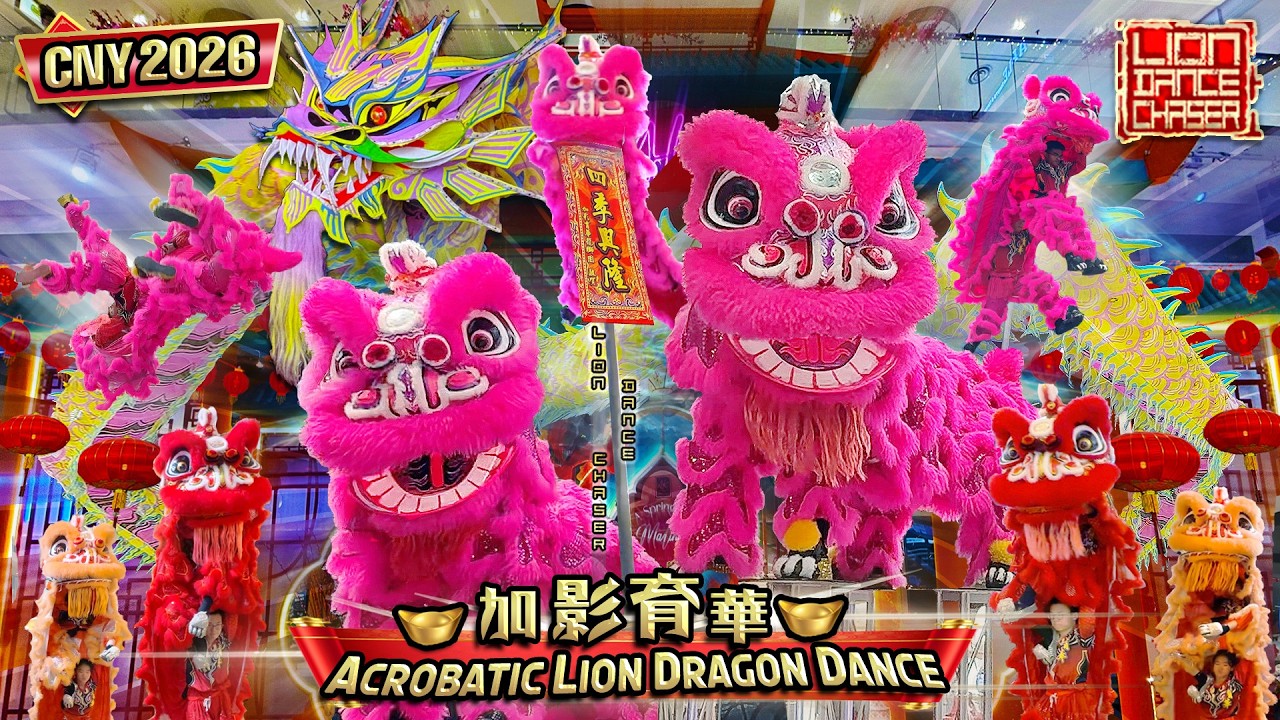 CNY 2026 | Acrobatic Lion Dance & Dragon Dance | 加影育华 Yu Hua | 高桩龙狮汇演 将军栋舞狮 五狮来财 天降祥龙 财神兄弟 Avenue K