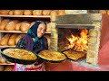 Baking homemade national breads and cooking authentic azerbaijani dish