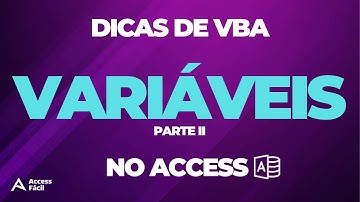 Dica de VBA 02 - Caracteres de Declaração de Tipo no Access