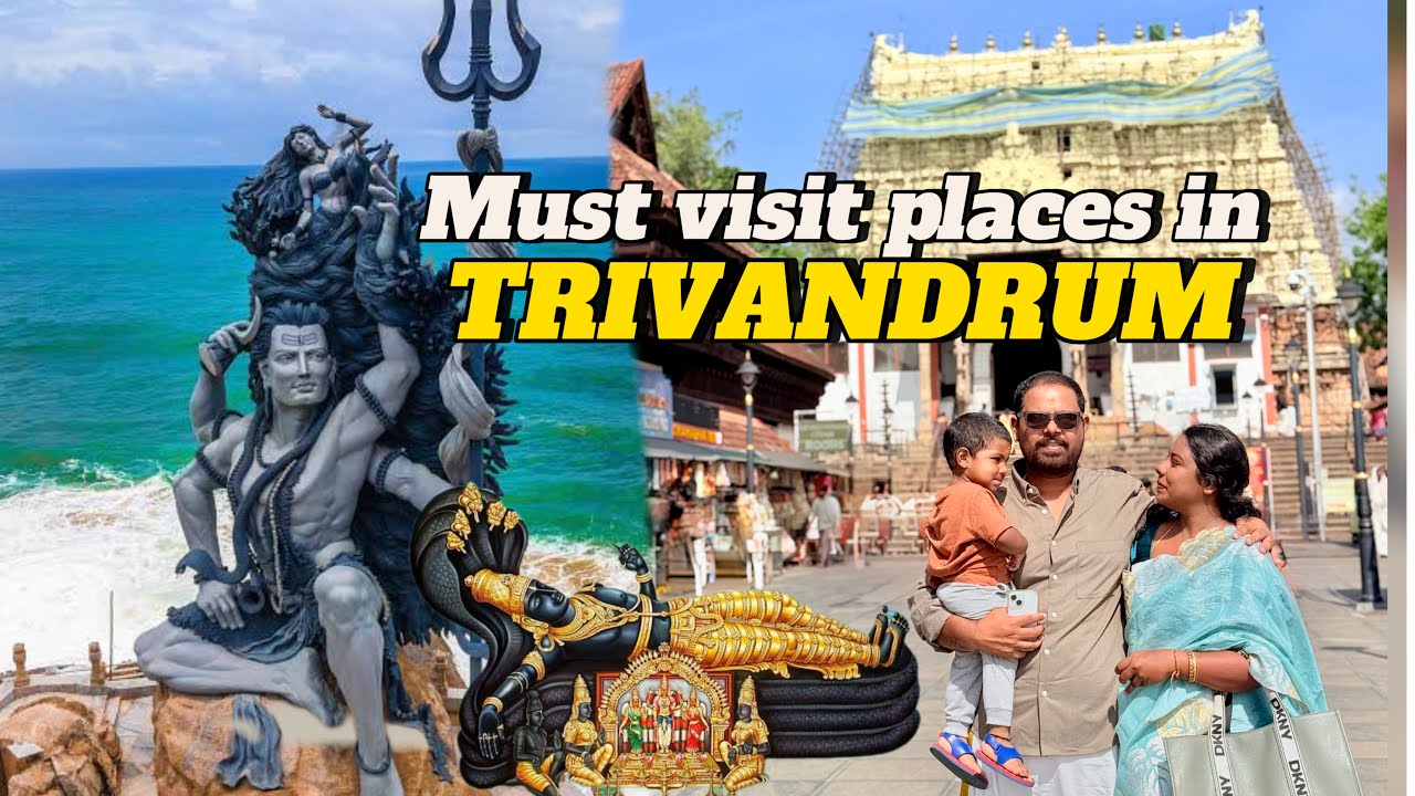 Trivandrum Must Visit Tourist Places | Kerala 🌴అనంత పద్మనాభ స్వామి temple, 58 feet azhimala statue