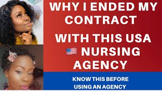 WHY I ENDED MY CONTRACT WITH THIS USANURSING RECRUITMENT AGENCYForeign trained Nurse experience