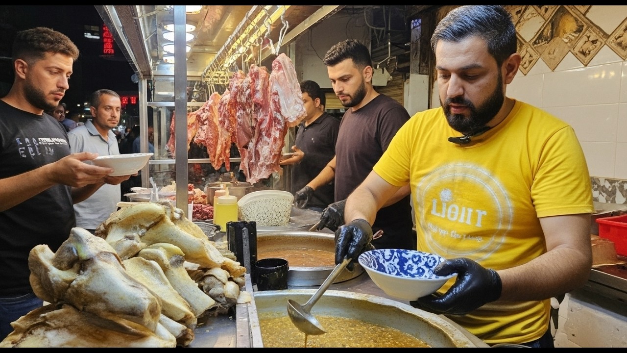 Лучшая уличная еда в Ираке | Ираги (завтрак) | Традиционный иракский завтрак из Мосула