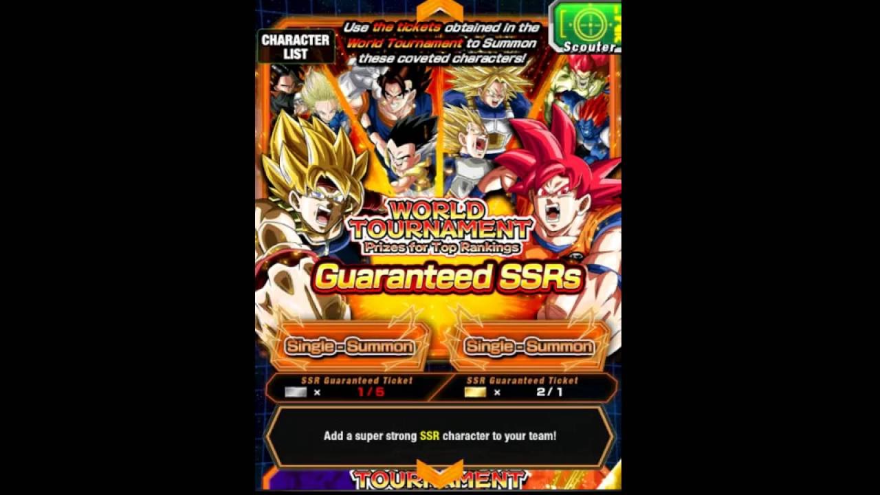Dragon Ball Z Dokkan Battle: 6th World Tournament Rewards/Guaranteed SSR Summons