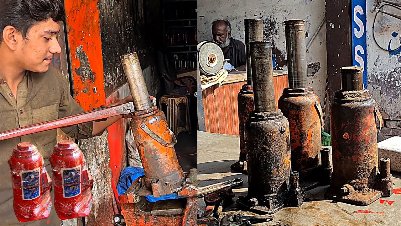 Amazing Restoration of 32 Ton Heavy Duty Truck Hydraulic Jack Huge