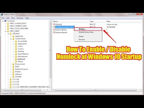 How To Enable / Disable Numlock at Windows 10 Startup