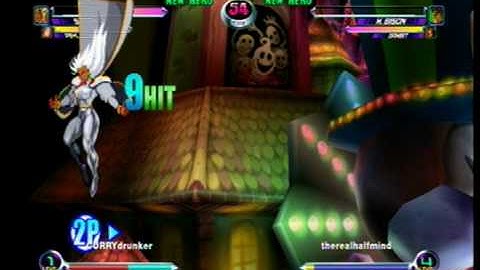 MVC2 XBLA Casual #1captain america storm psylocke vs bison magneto gambit