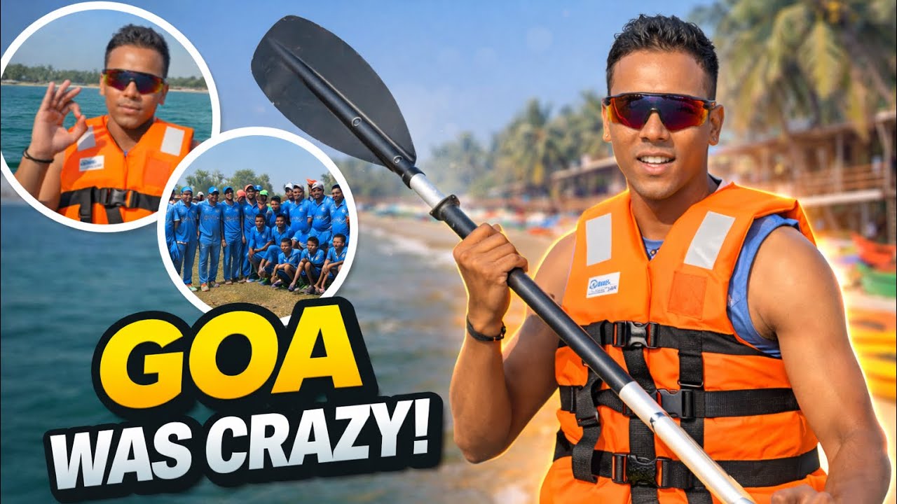 GOA VLOG 2026 – Part 1 🔥 | Jijau Chashak + Beach Cricket + Kayaking + Full Masti!