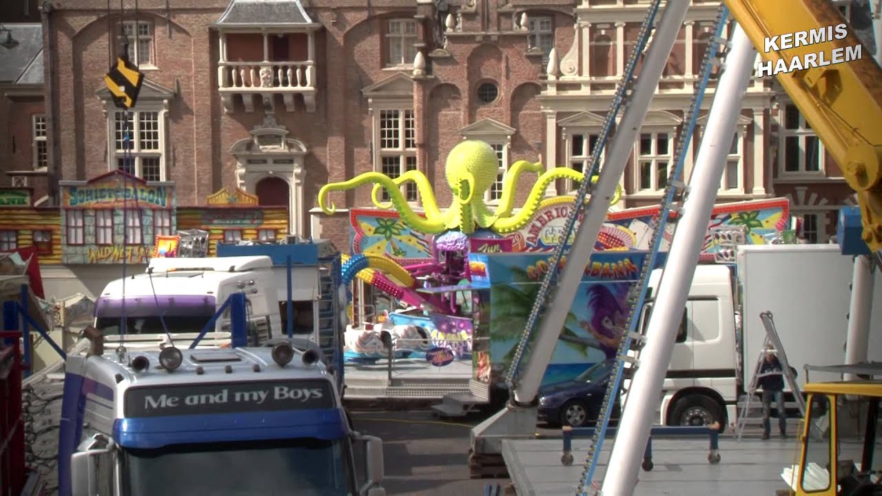 Kermis Haarlem Grote Markt 2014 - Opbouw dag 2